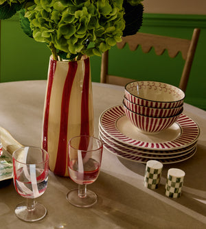 Kintaro Dinner Plates - Set of Four - Cochineal Red | OKA