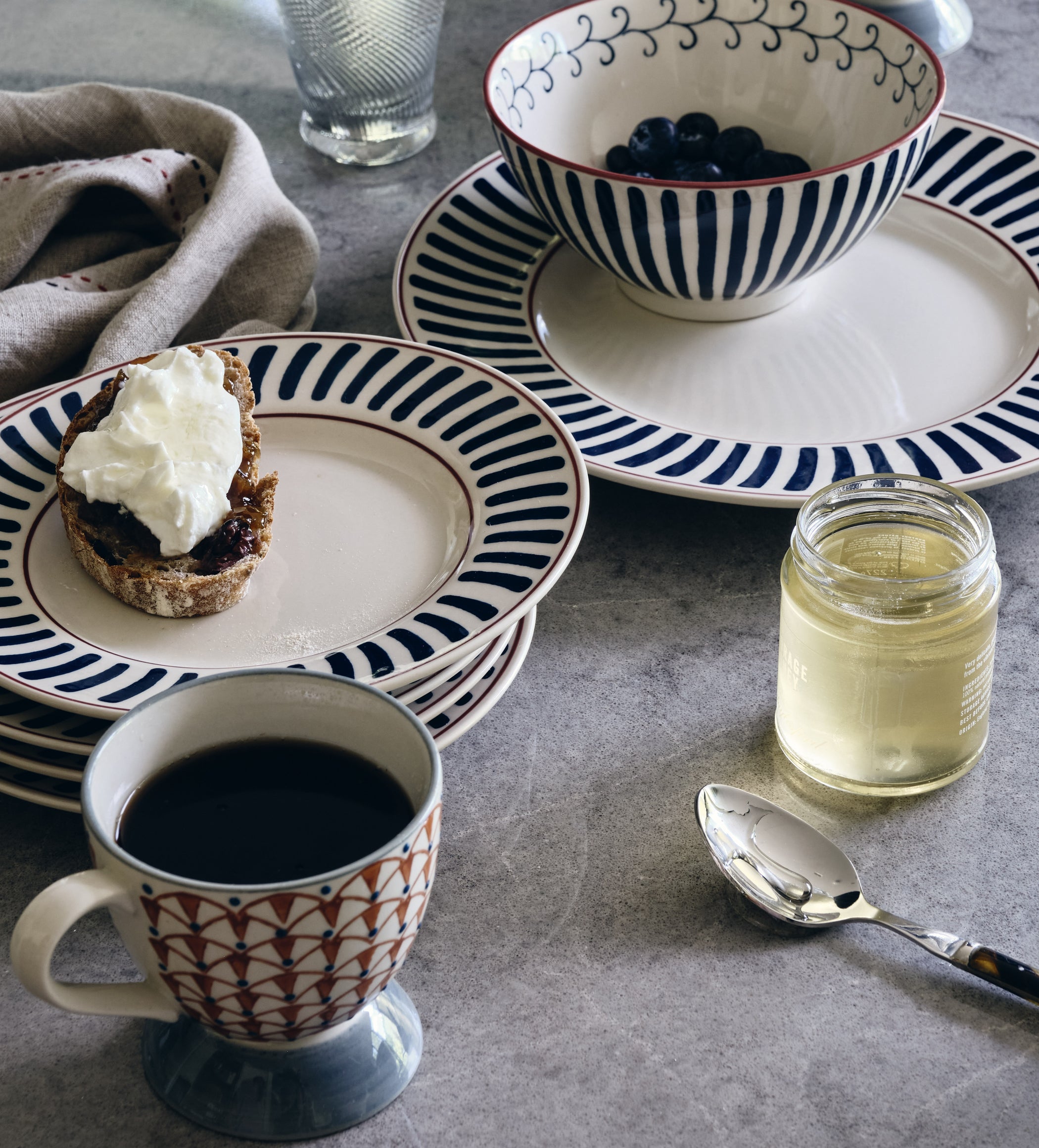 Kintaro Dinner Plates - Set of Four - Indigo