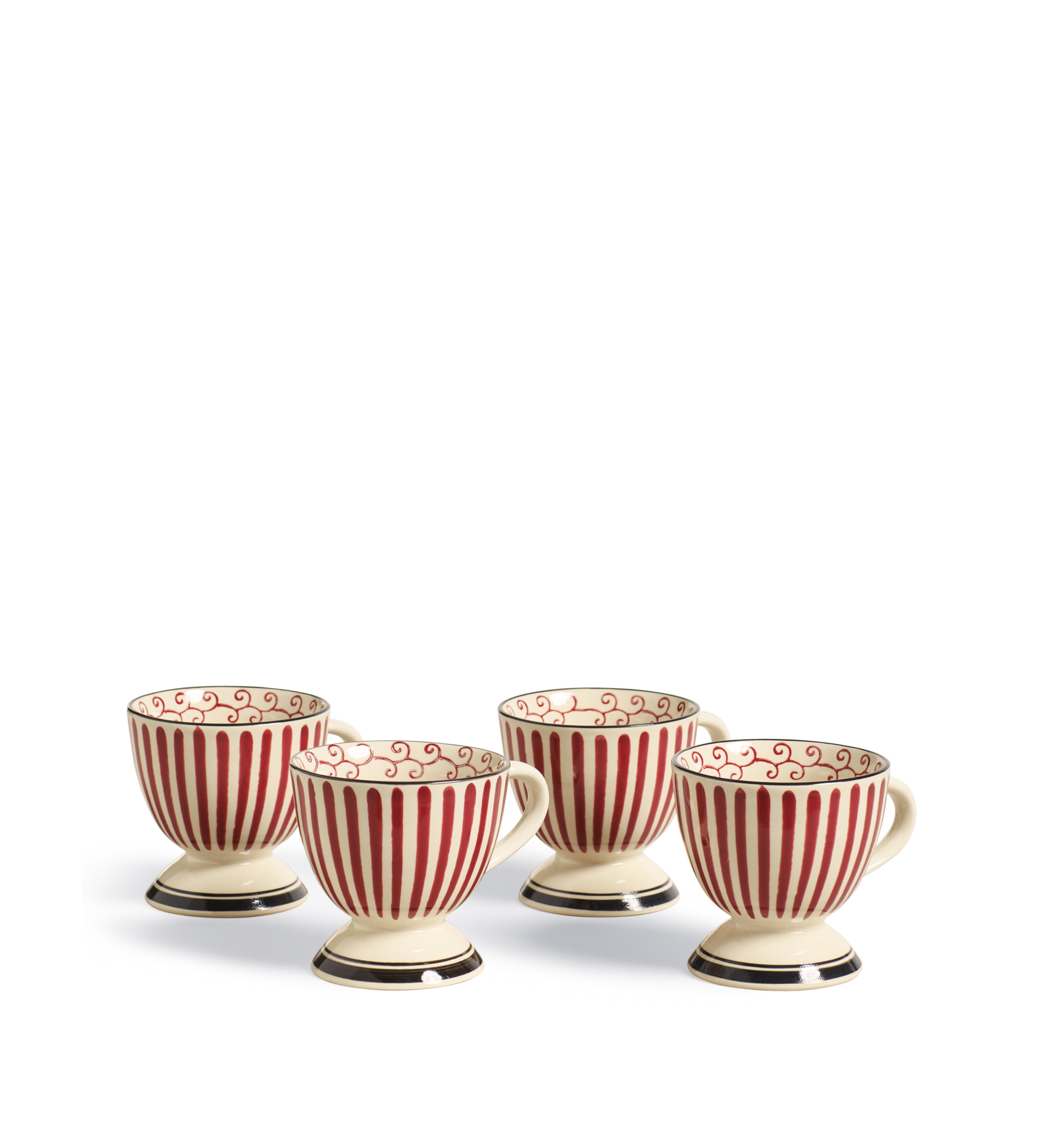 Kintaro Mugs - Set of Four - Cochineal Red | OKA