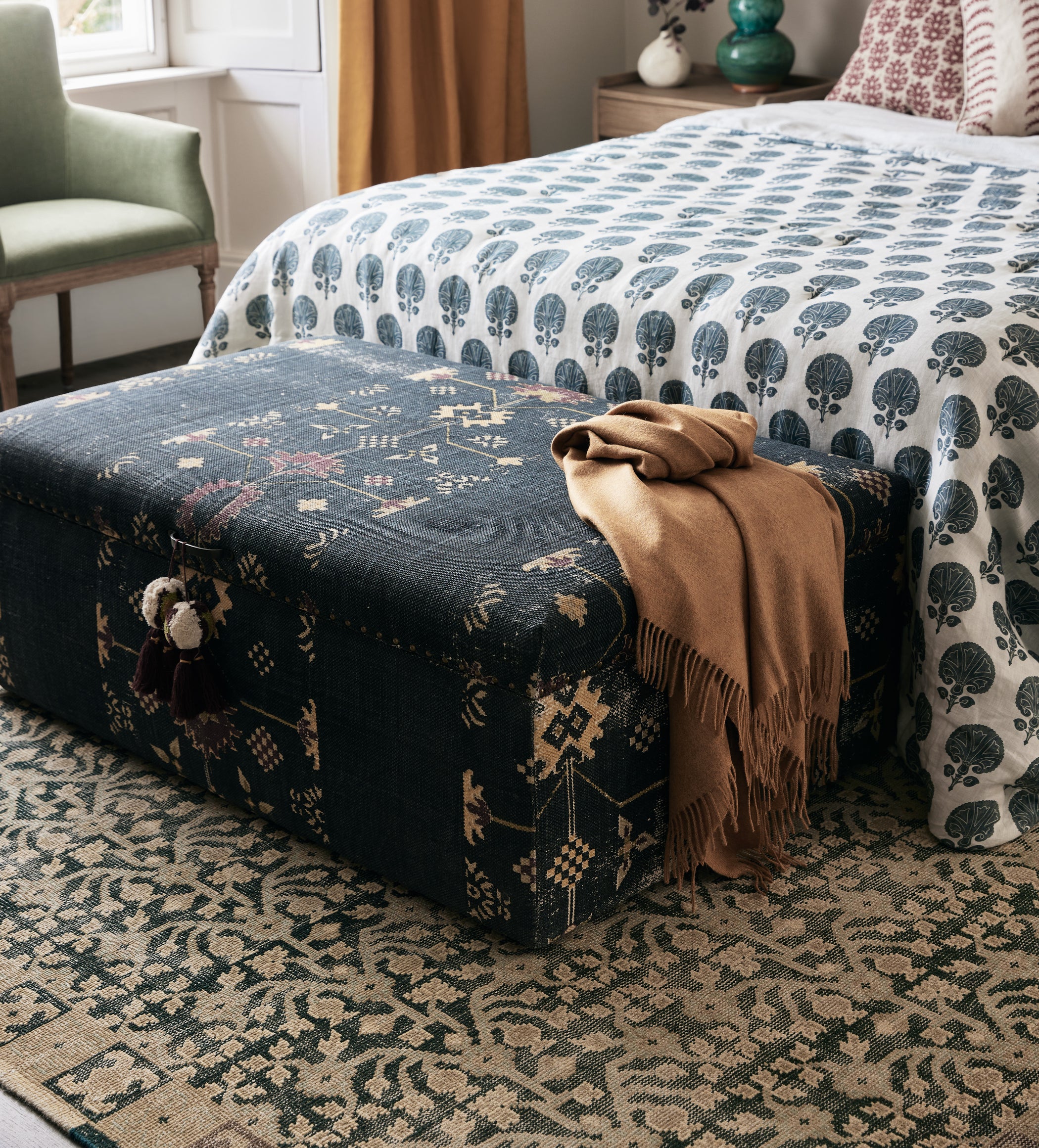 Kirmani Rug 240x305cm - Distressed Green