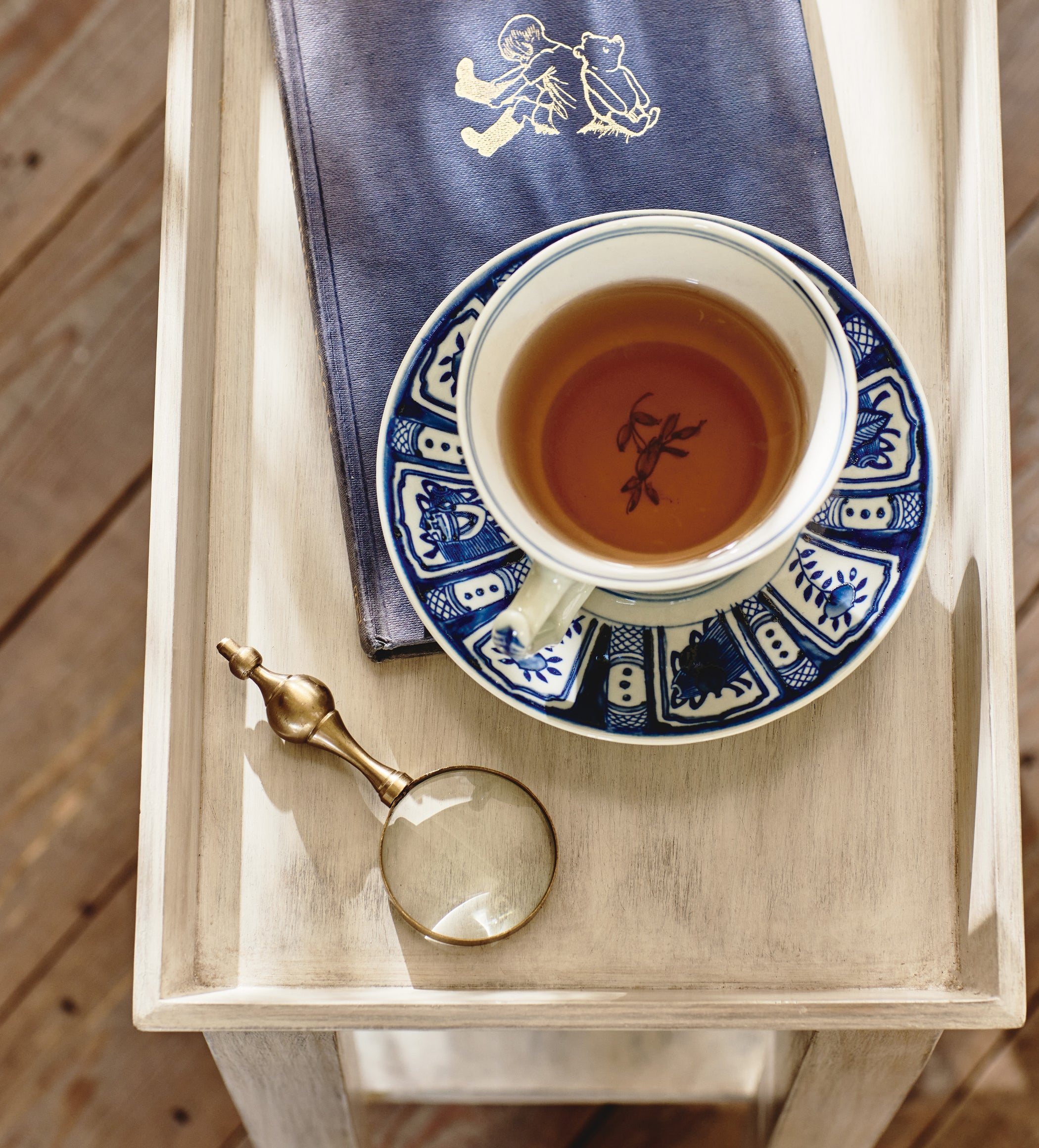 Kraak Breakfast Cup and Saucer - Blue/White