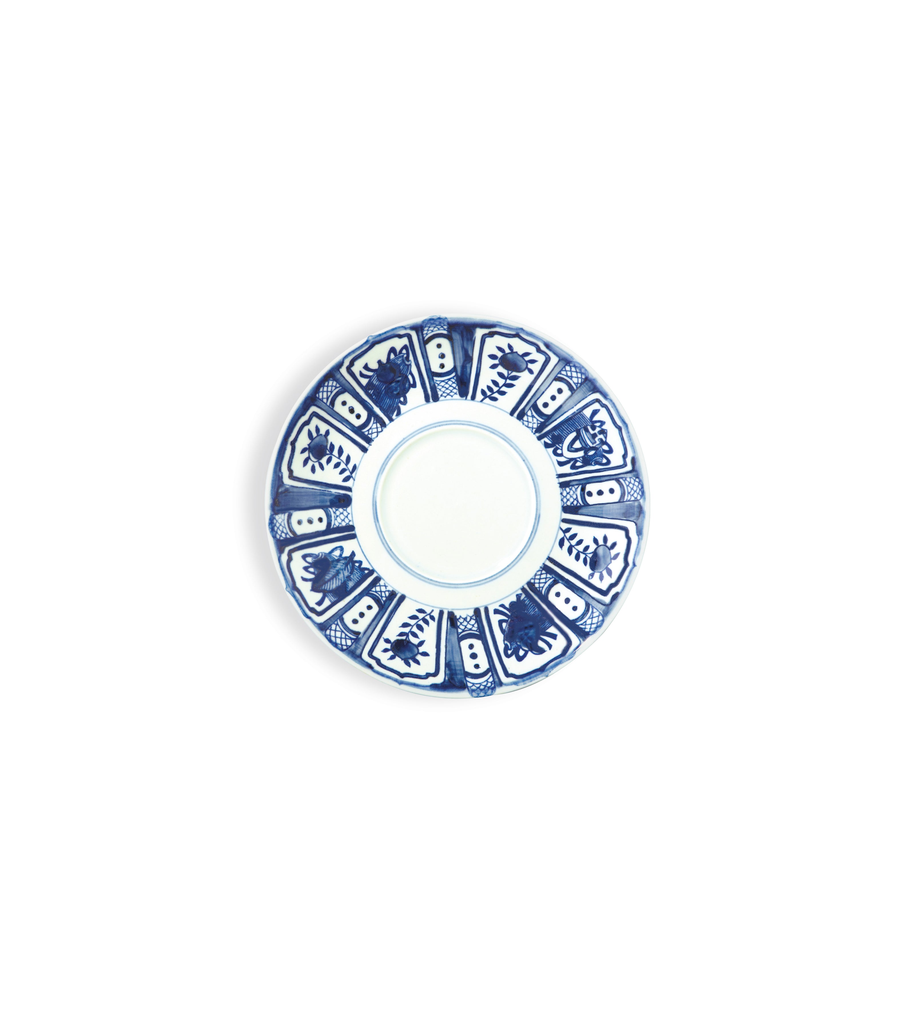 Kraak Breakfast Cup and Saucer - Blue/White
