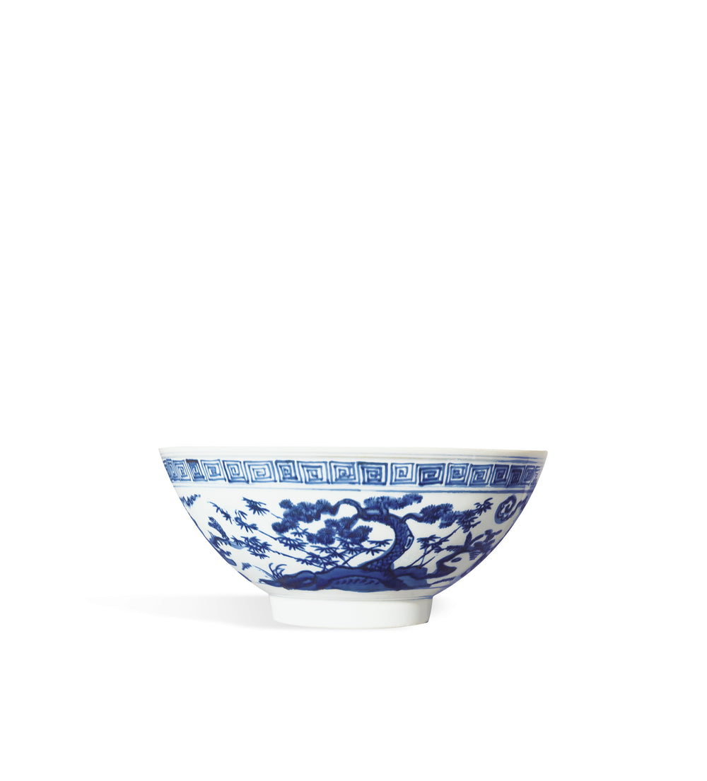 Kraak Deep Bowl - Large - Blue/White