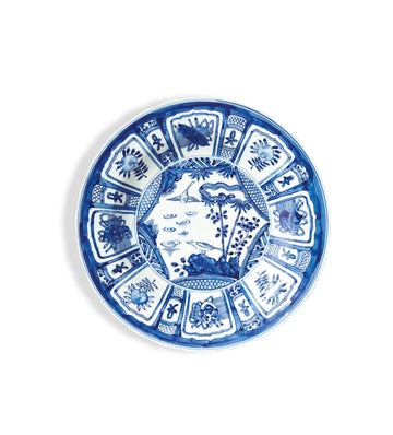 Kraak Dinner Plate - Large - Blue/White