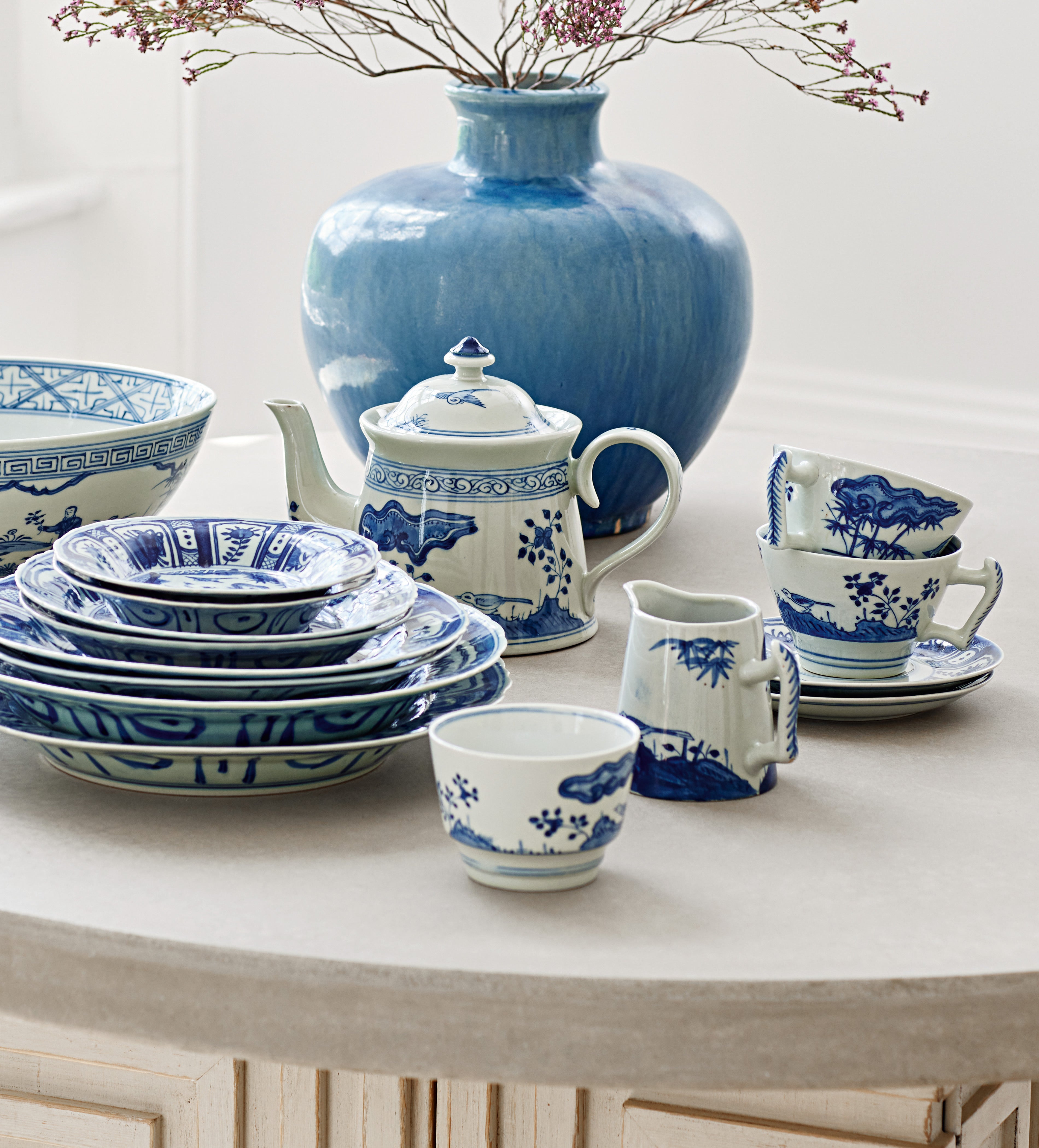 Kraak Milk Jug - Blue/White | OKA