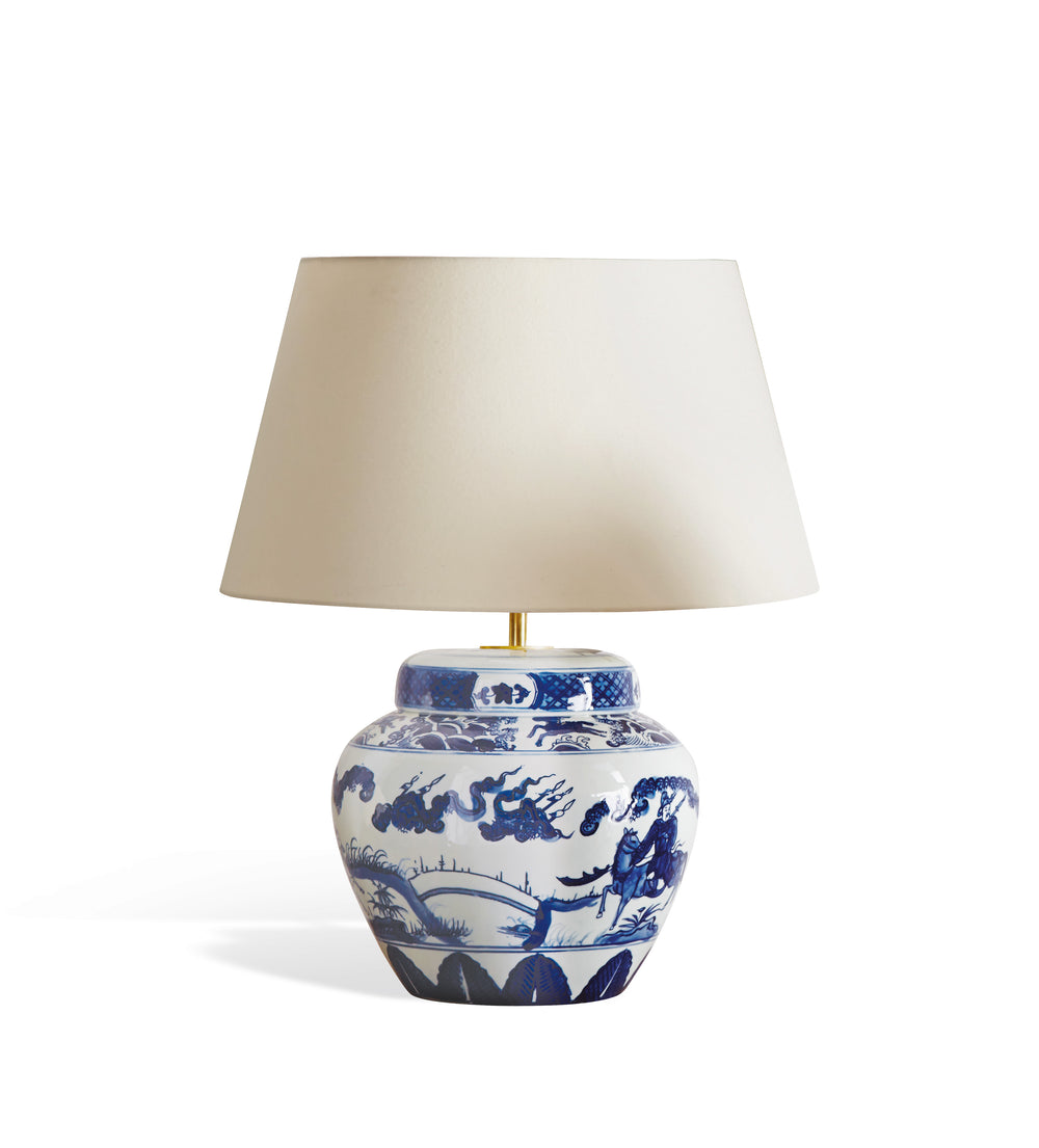 Kraakware Table Lamp - Blue