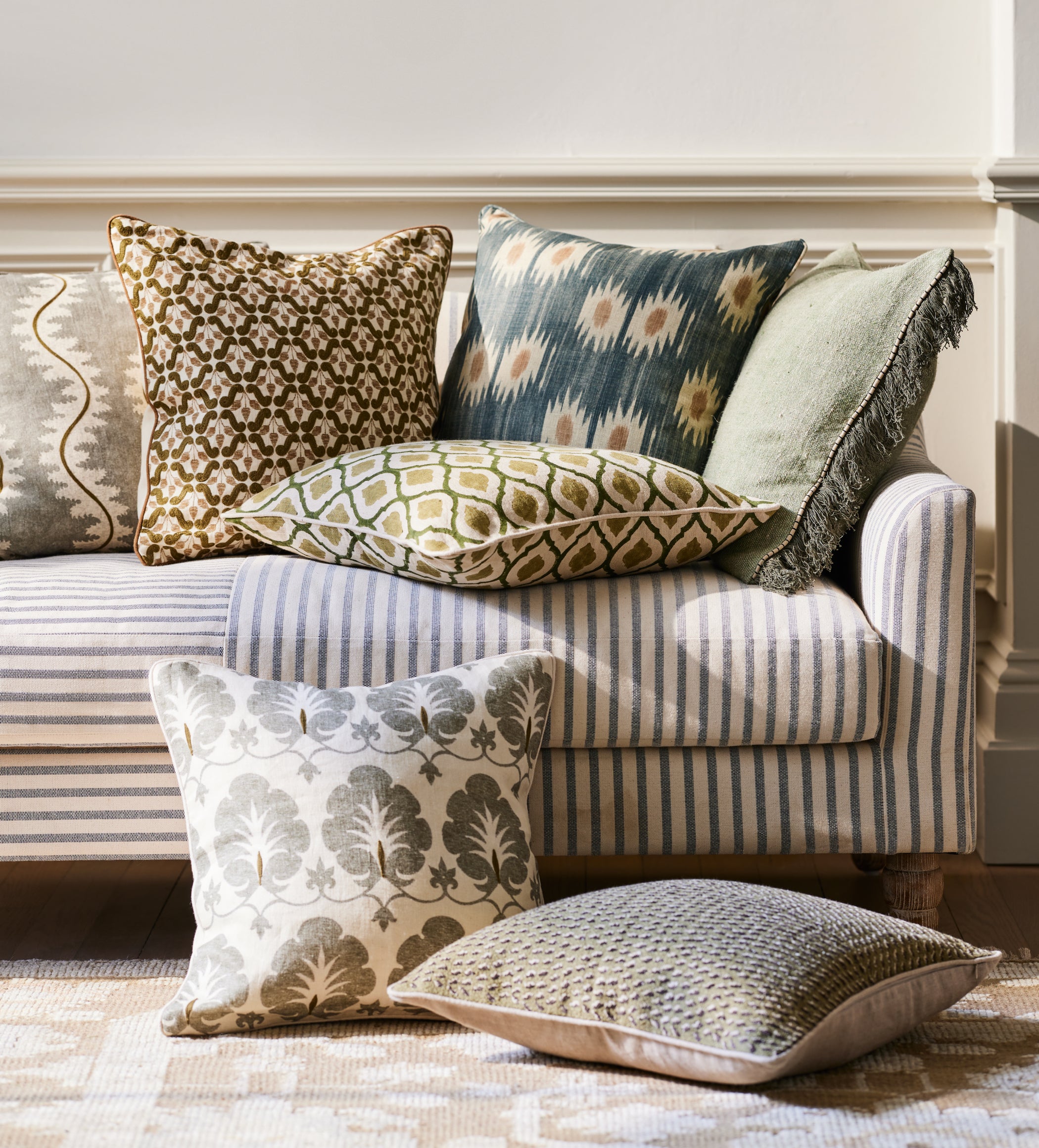 Lahar Cushion Cover - Dune Green