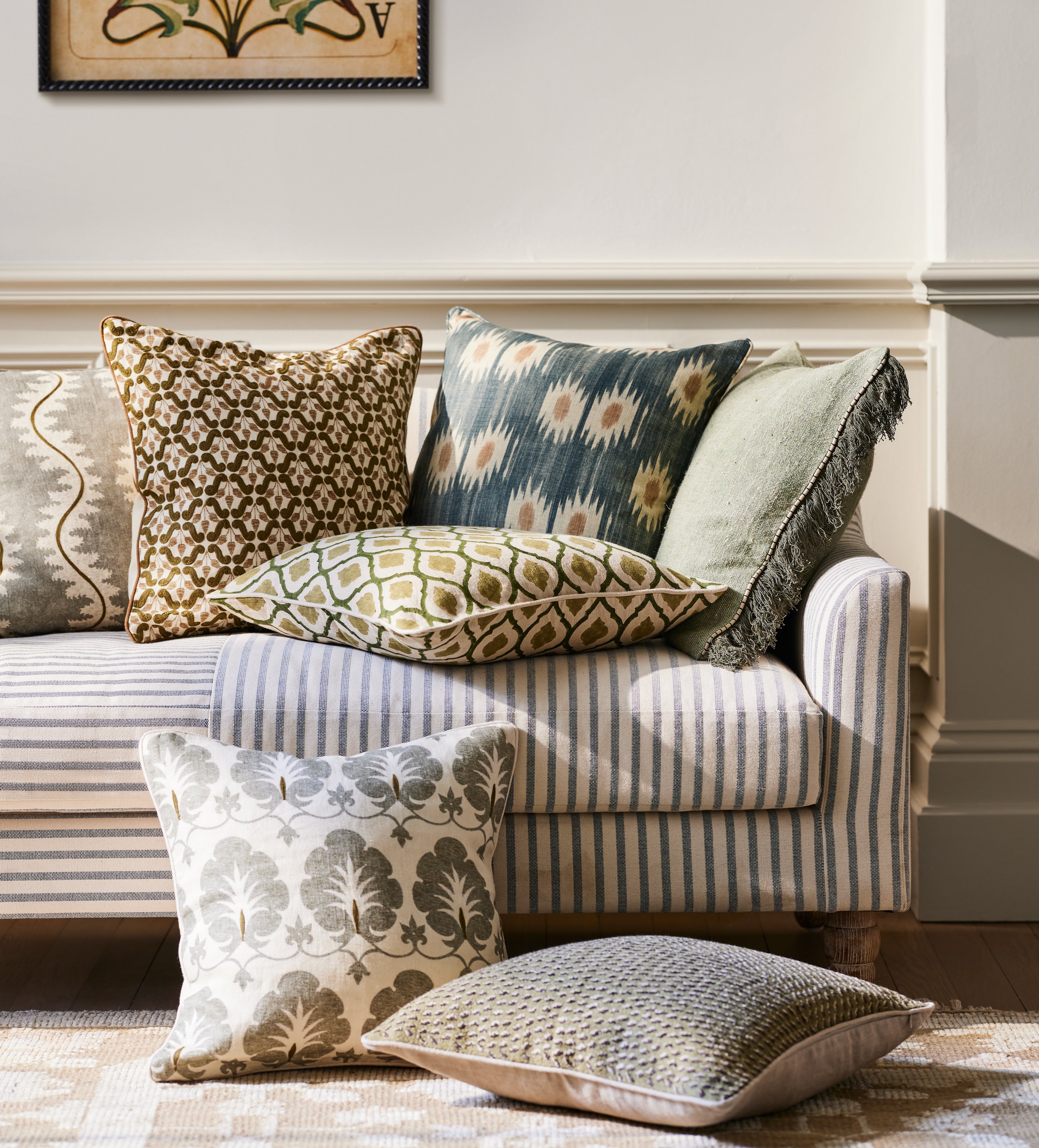 Lahar Cushion Cover - Dune Green