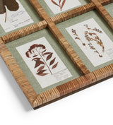 Flores Rattan Framed Floral Prints - Large - Natural