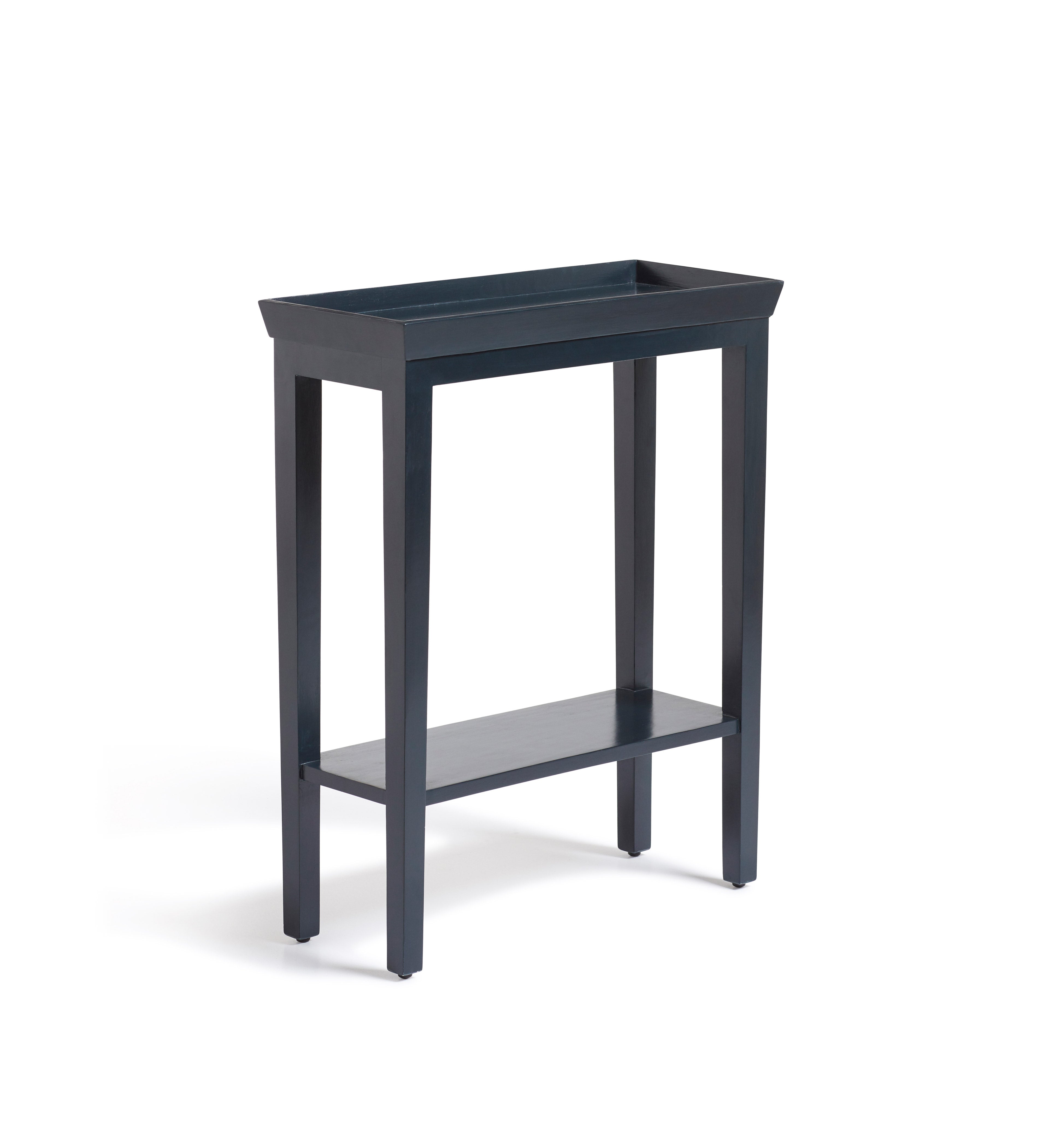 Gustavian Sofa Side Table - Large - Petrol Blue