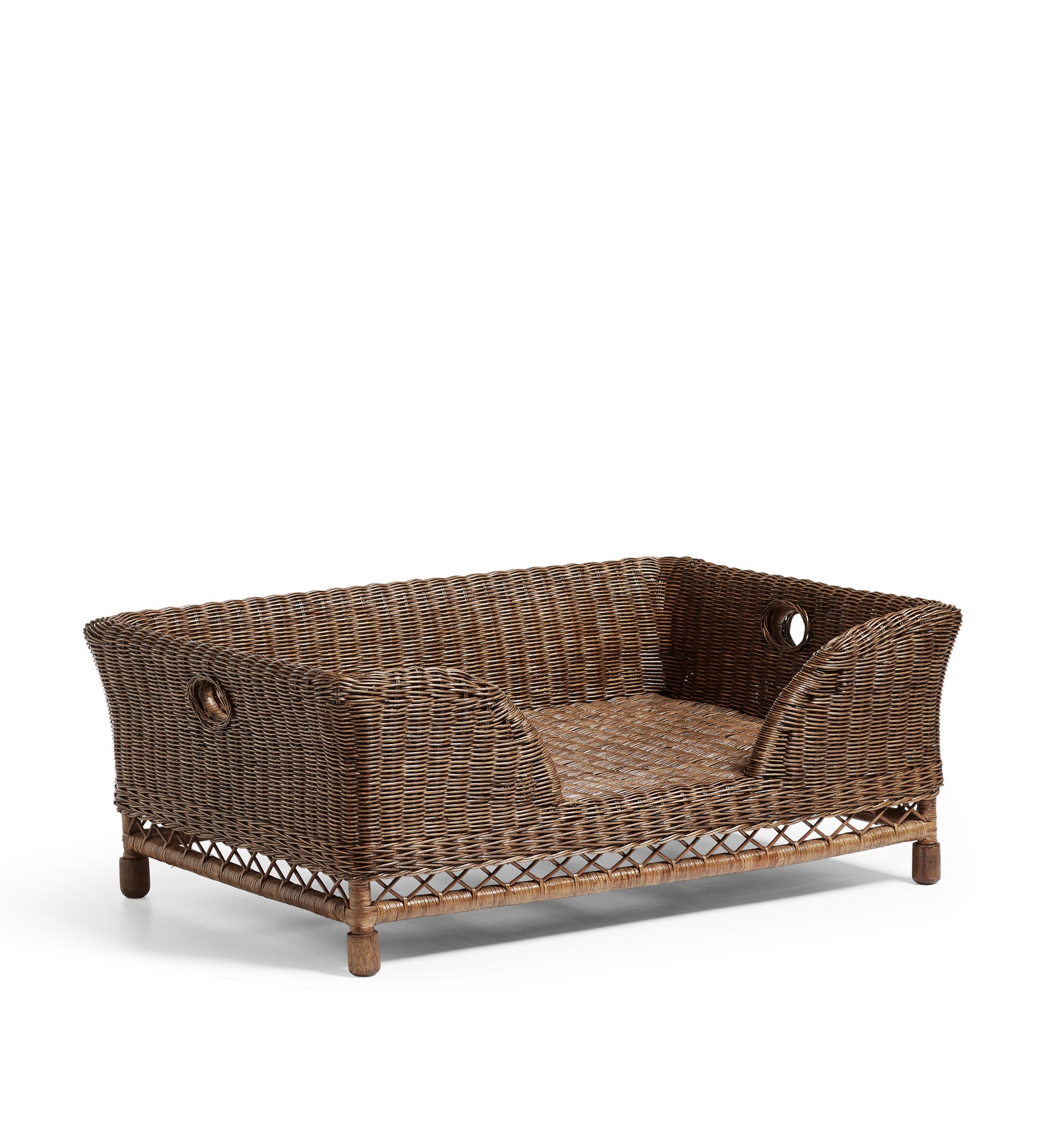 Rattan Mattaban Pet Bed - Large - Antique Brown