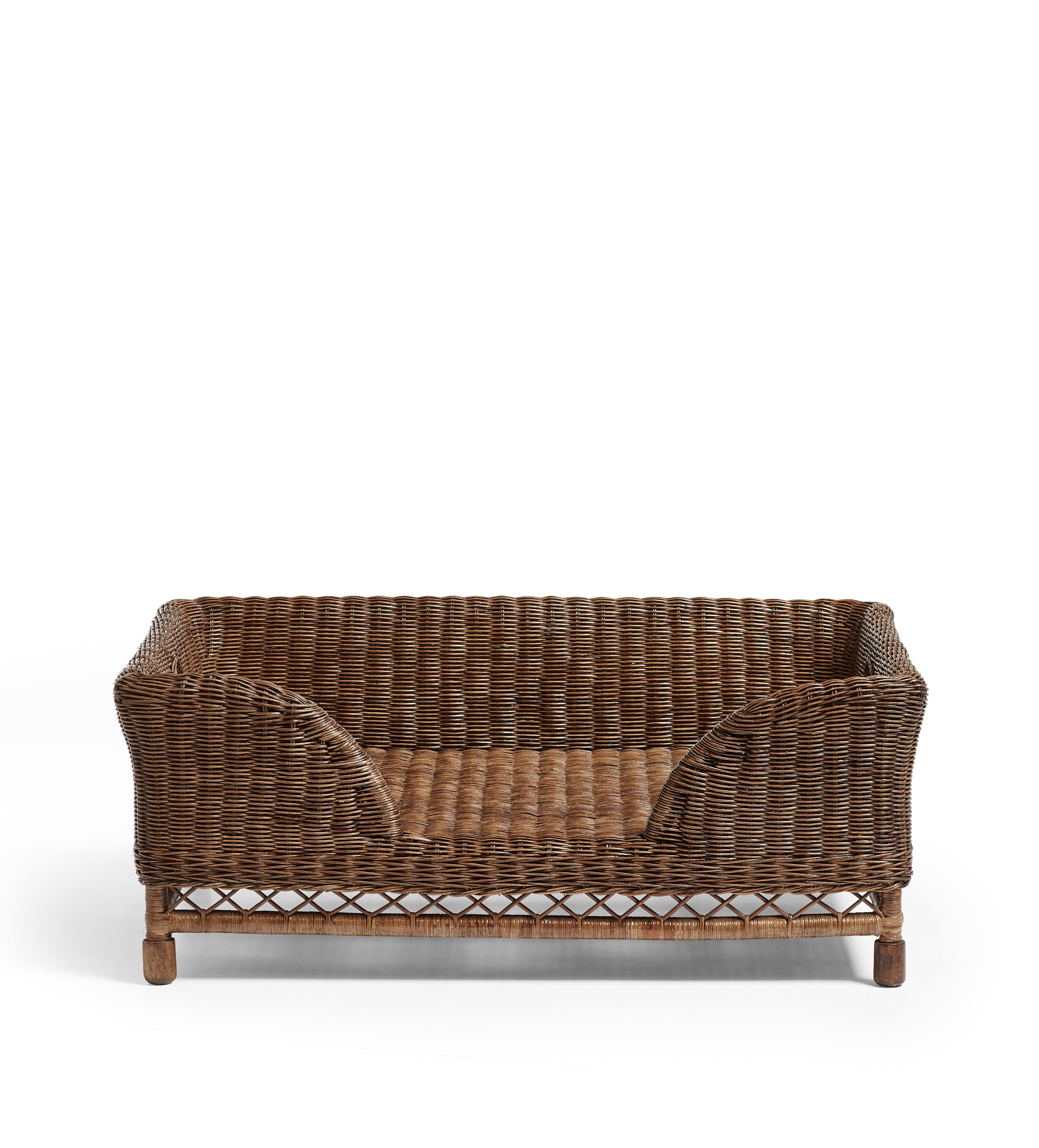 Rattan Mattaban Pet Bed - Large - Antique Brown