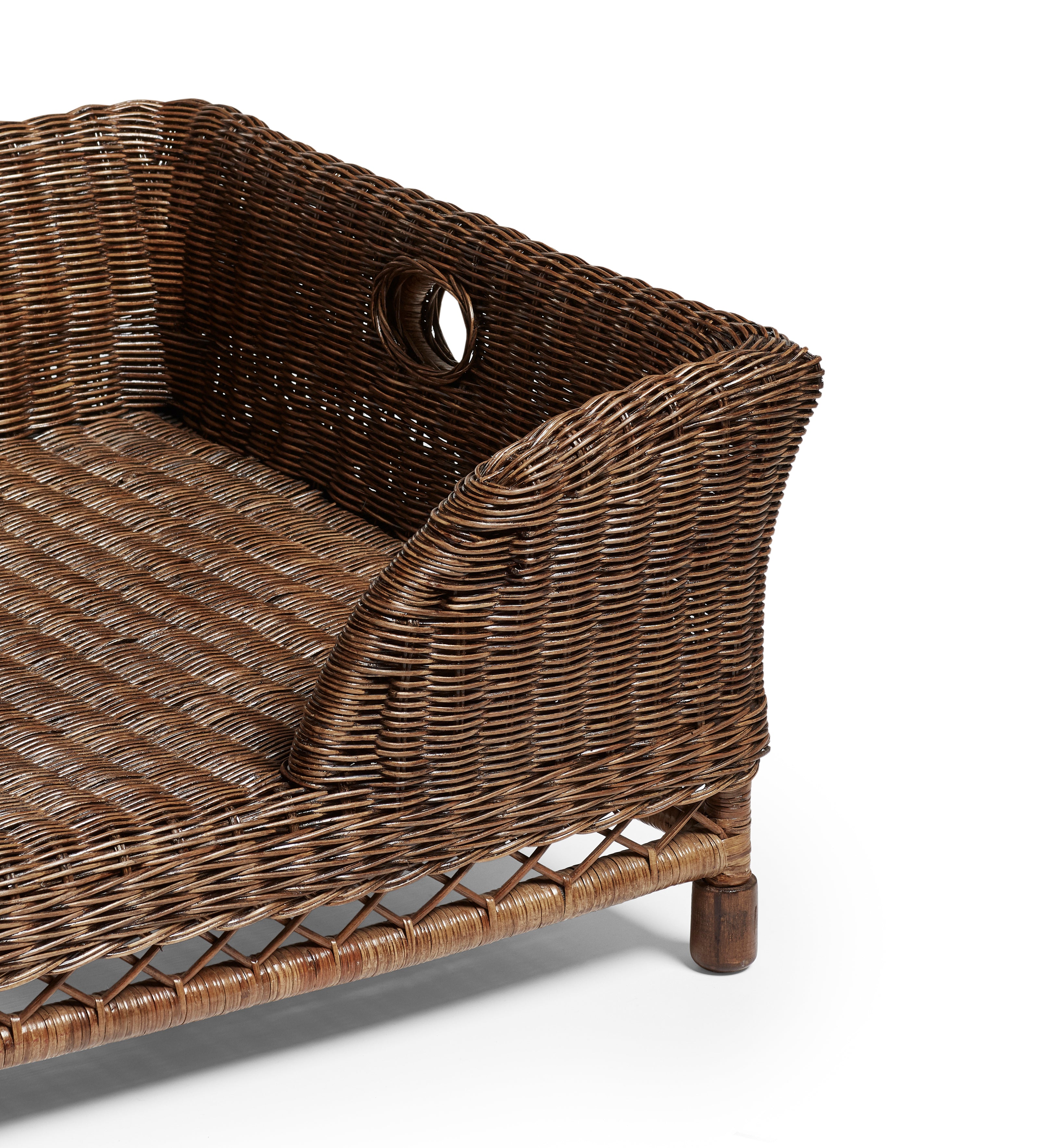 Rattan Mattaban Pet Bed - Large - Antique Brown