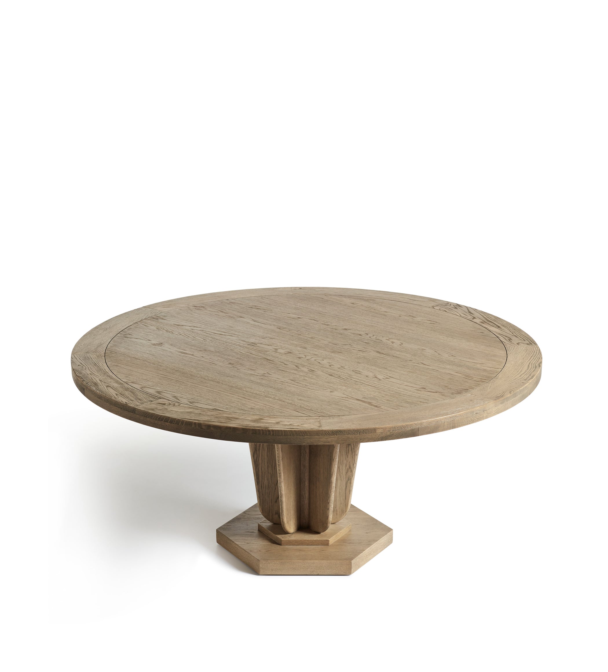 Allegro Round Dining Table - Large - Weathered Oak