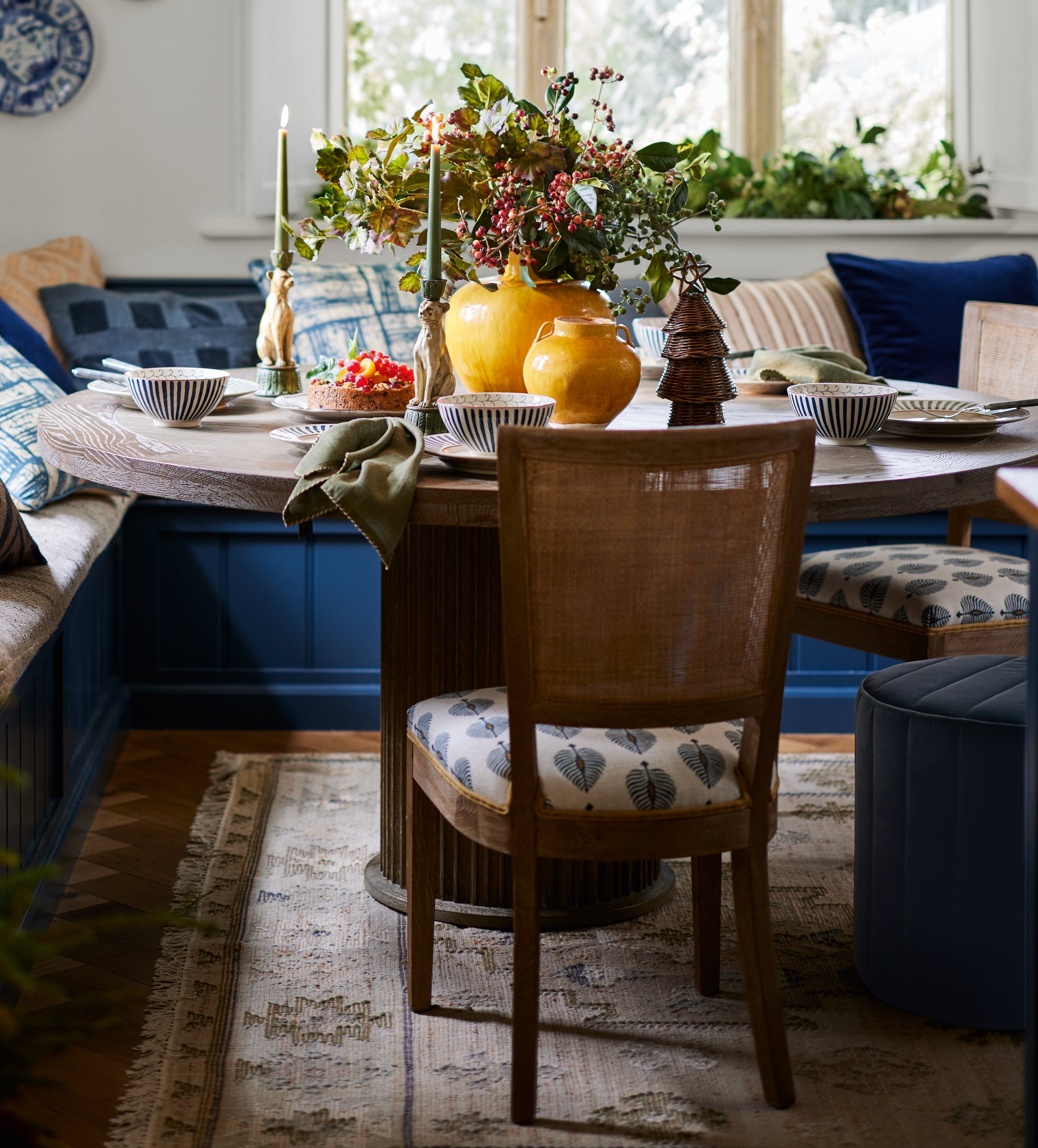 Marcus Round Dining Table - Large - Burnt Oak