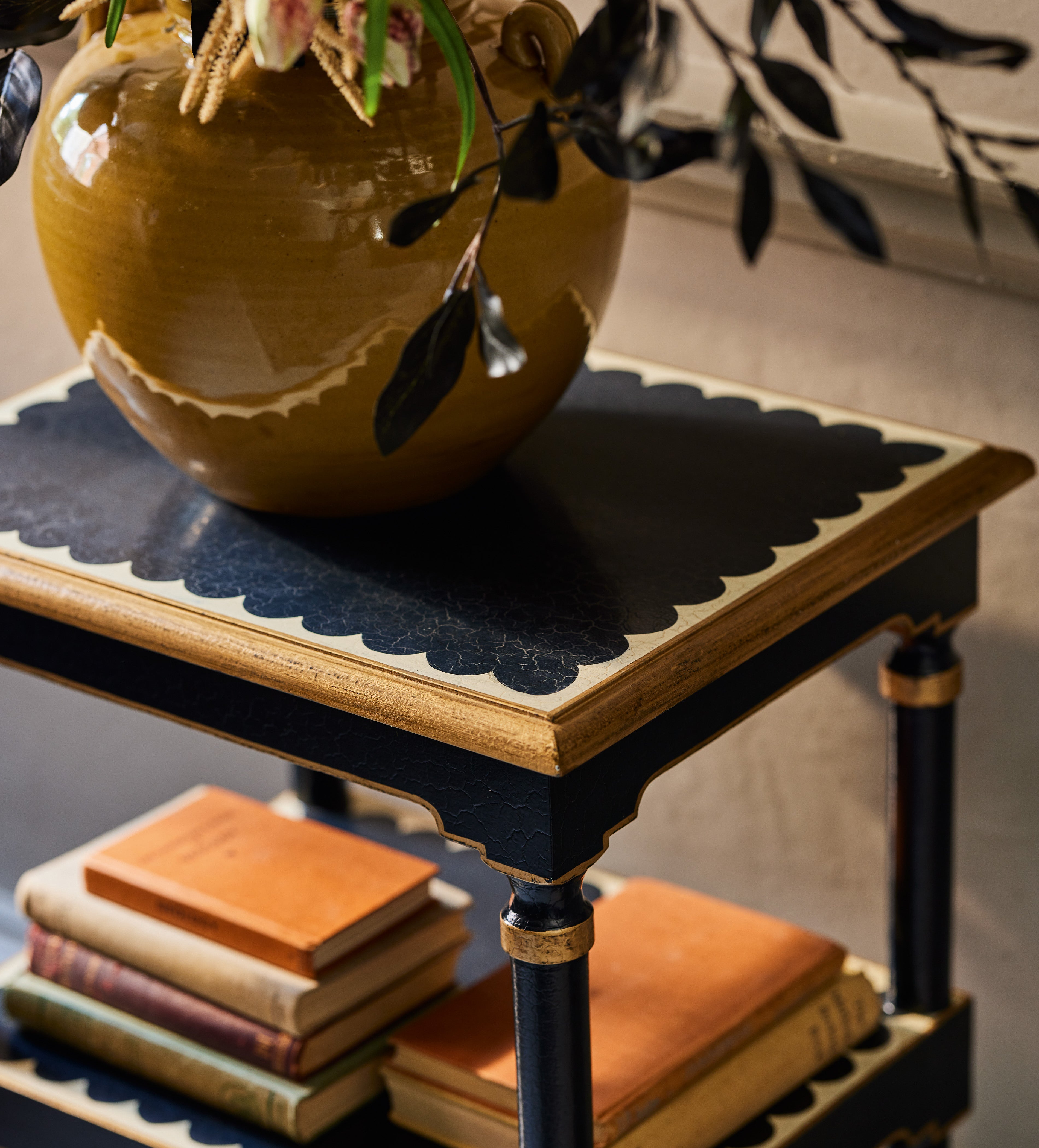 Lastura Side Table - Midnight Blue | OKA