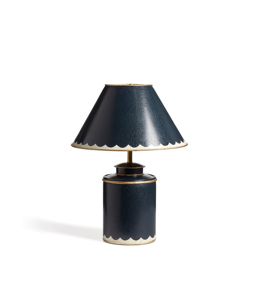 Lastura Table Lamp and Shade - Air Force Blue