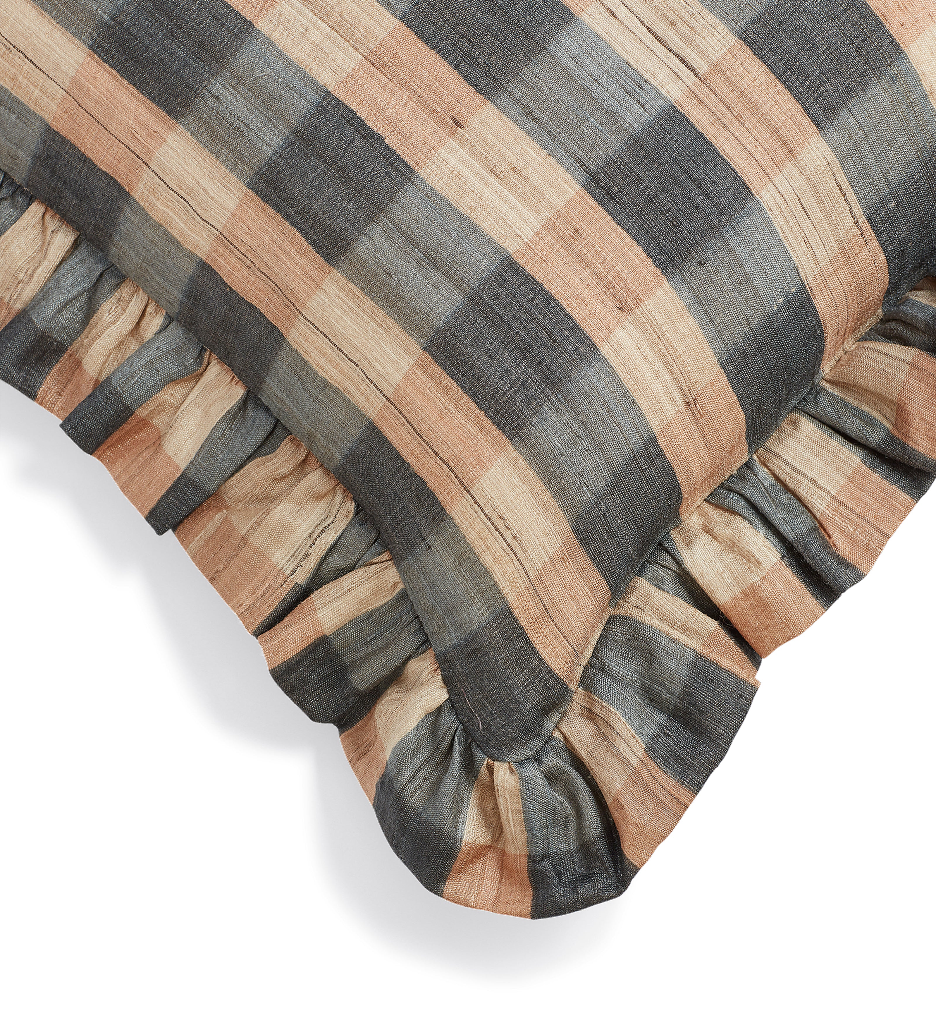 Lavanya Cushion Cover - Heron Blue/Apricot