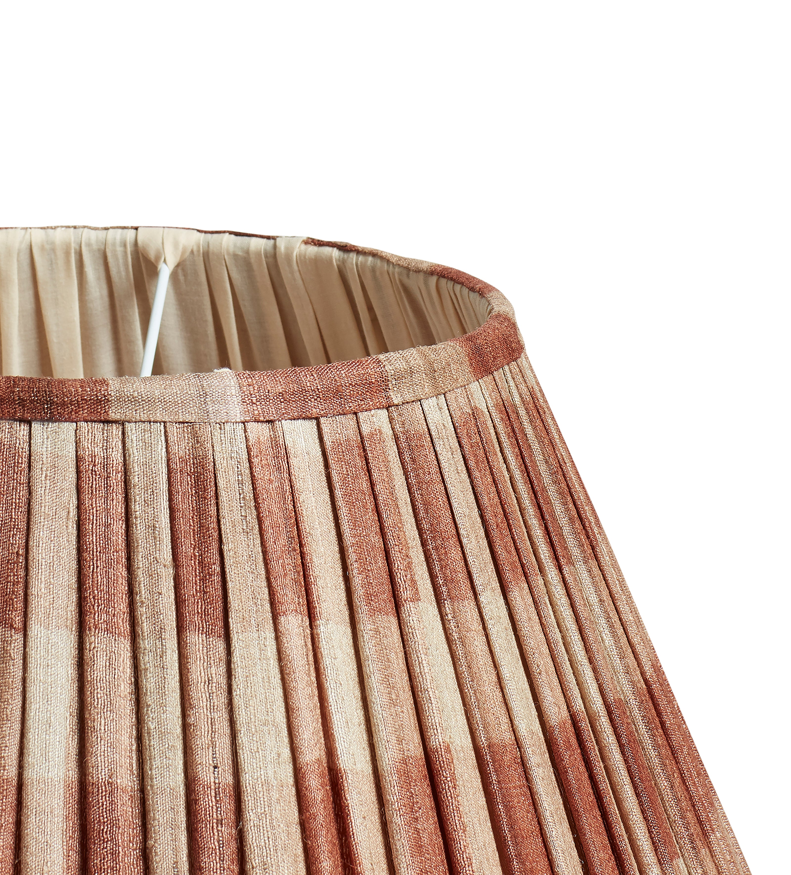 Lavanya Silk Pleated Lampshade 45cm - Apricot