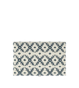 Lazaret Upholstered Ottoman - Midnight Blue/Off-White