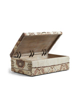 Leila Upholstered Ottoman - Chestnut