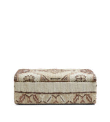 Leila Upholstered Ottoman - Chestnut