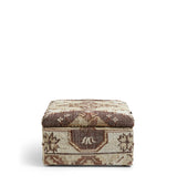 Leila Upholstered Ottoman - Chestnut