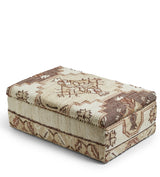 Leila Upholstered Ottoman - Chestnut