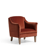 Levens Velvet Armchair - Russet