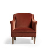 Levens Velvet Armchair - Russet