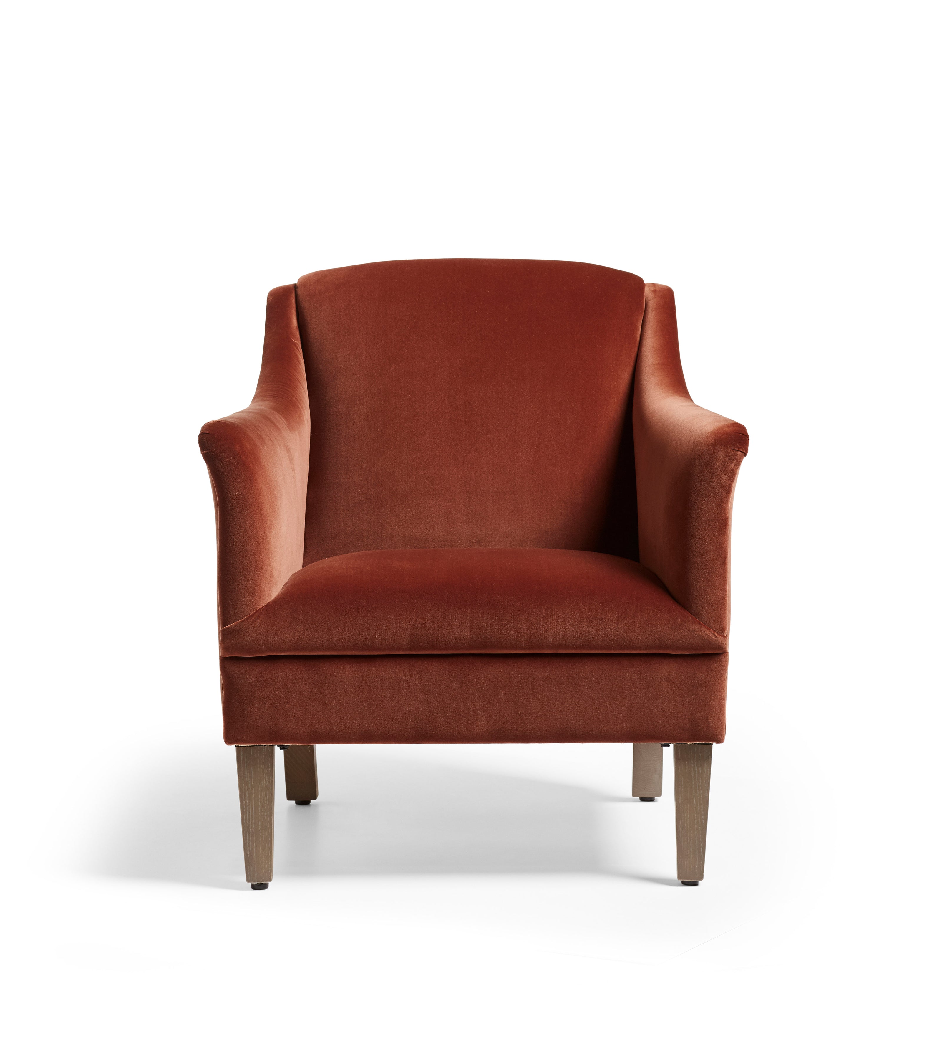 Levens Velvet Armchair - Russet