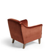 Levens Velvet Armchair - Russet