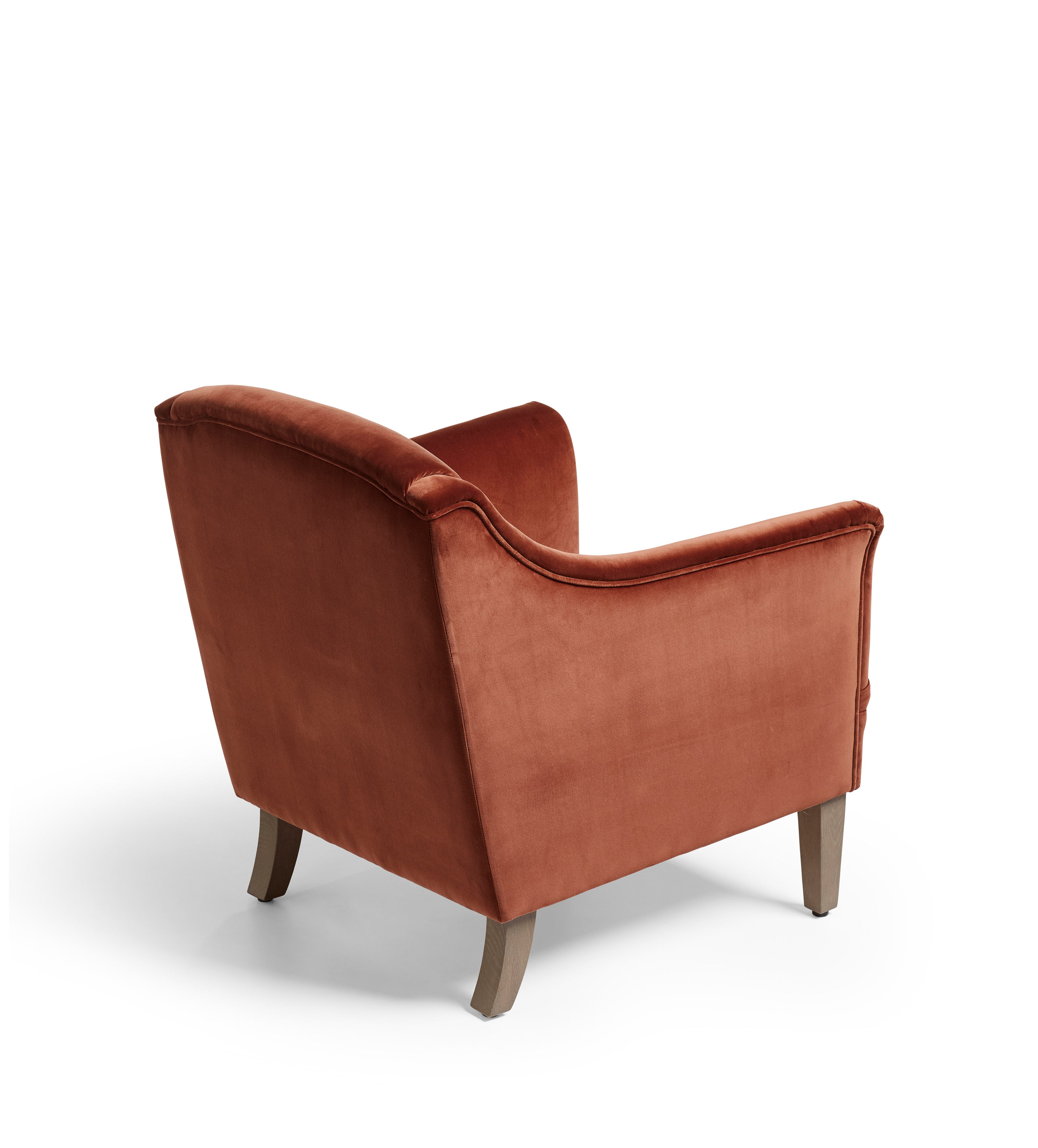 Levens Velvet Armchair - Russet