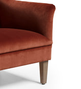 Levens Velvet Armchair - Russet