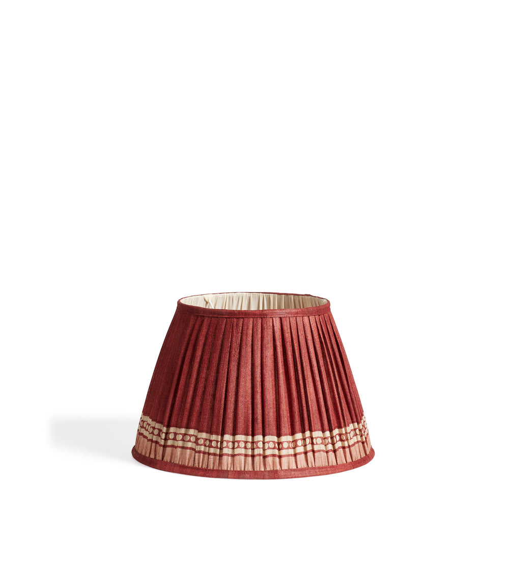 Longshan Silk Pleated Lampshade 35cm - Blood Orange