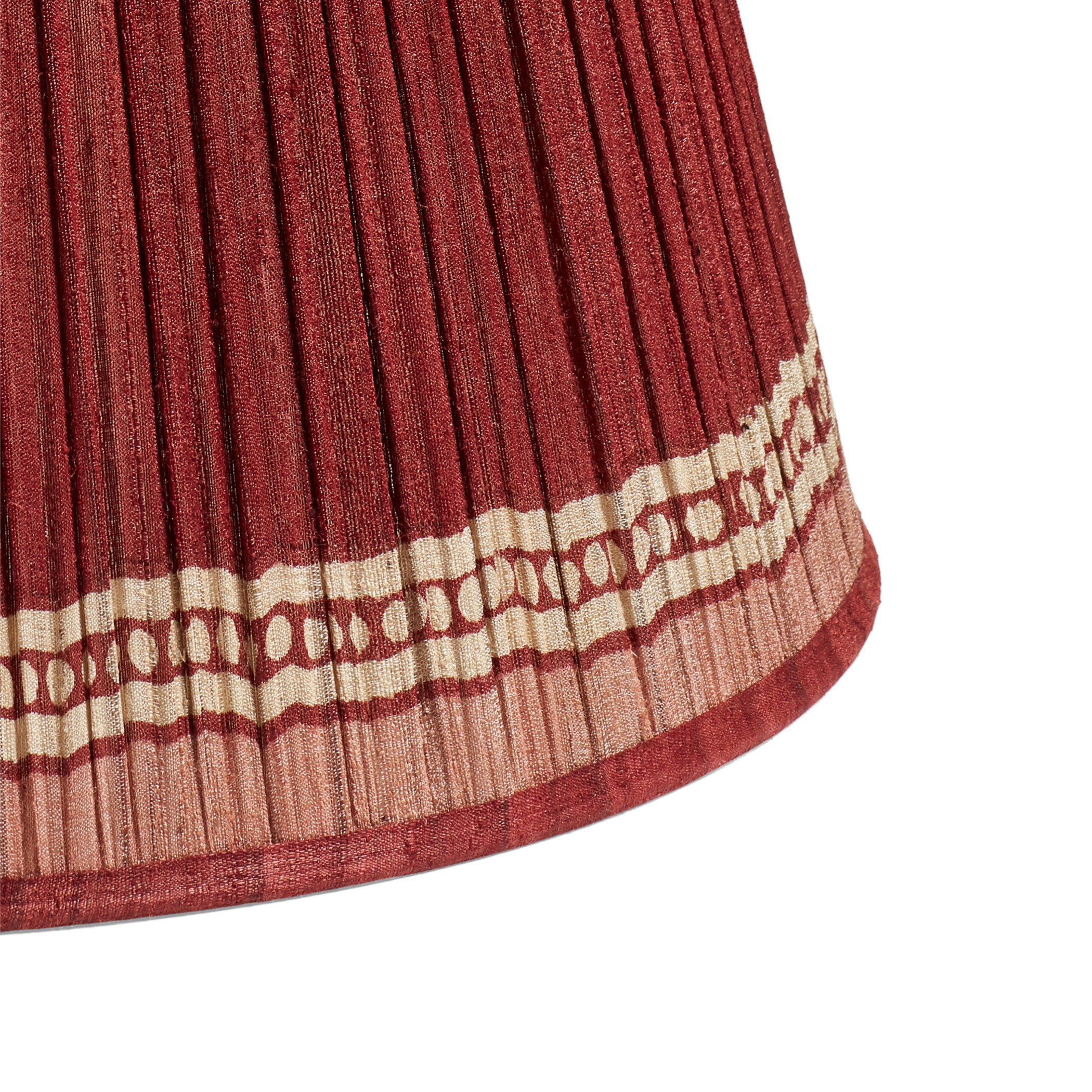 Longshan Silk Pleated Lampshade 35cm - Blood Orange