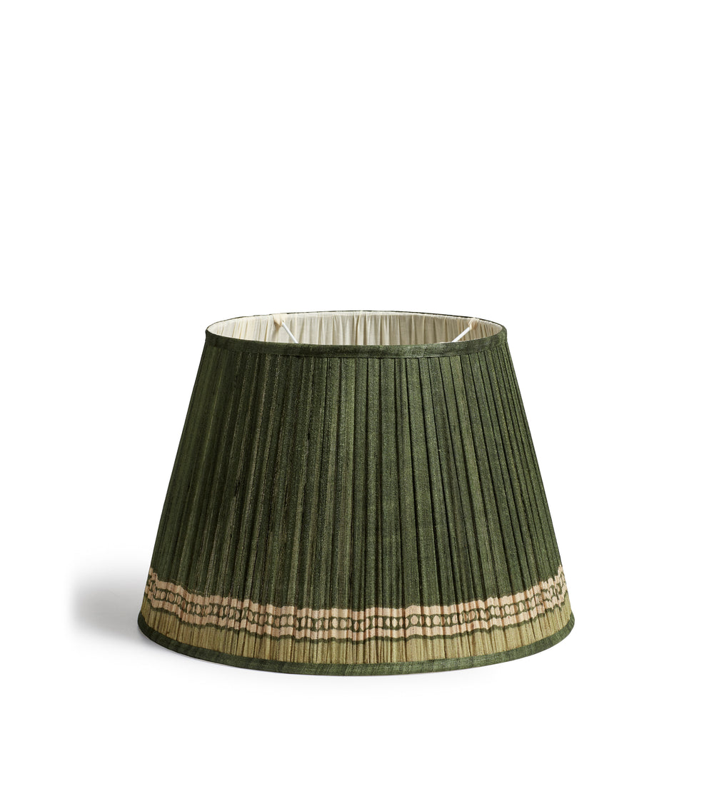 Longshan Silk Pleated Lampshade 45cm - Grey Green