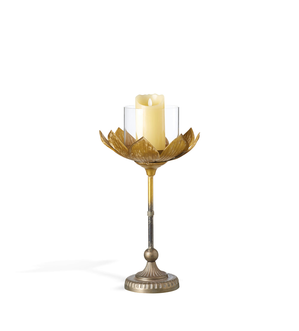 Lotus Candle Holder - Medium - Gold