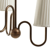 Lucas Chandelier with Shades - Antique Brass