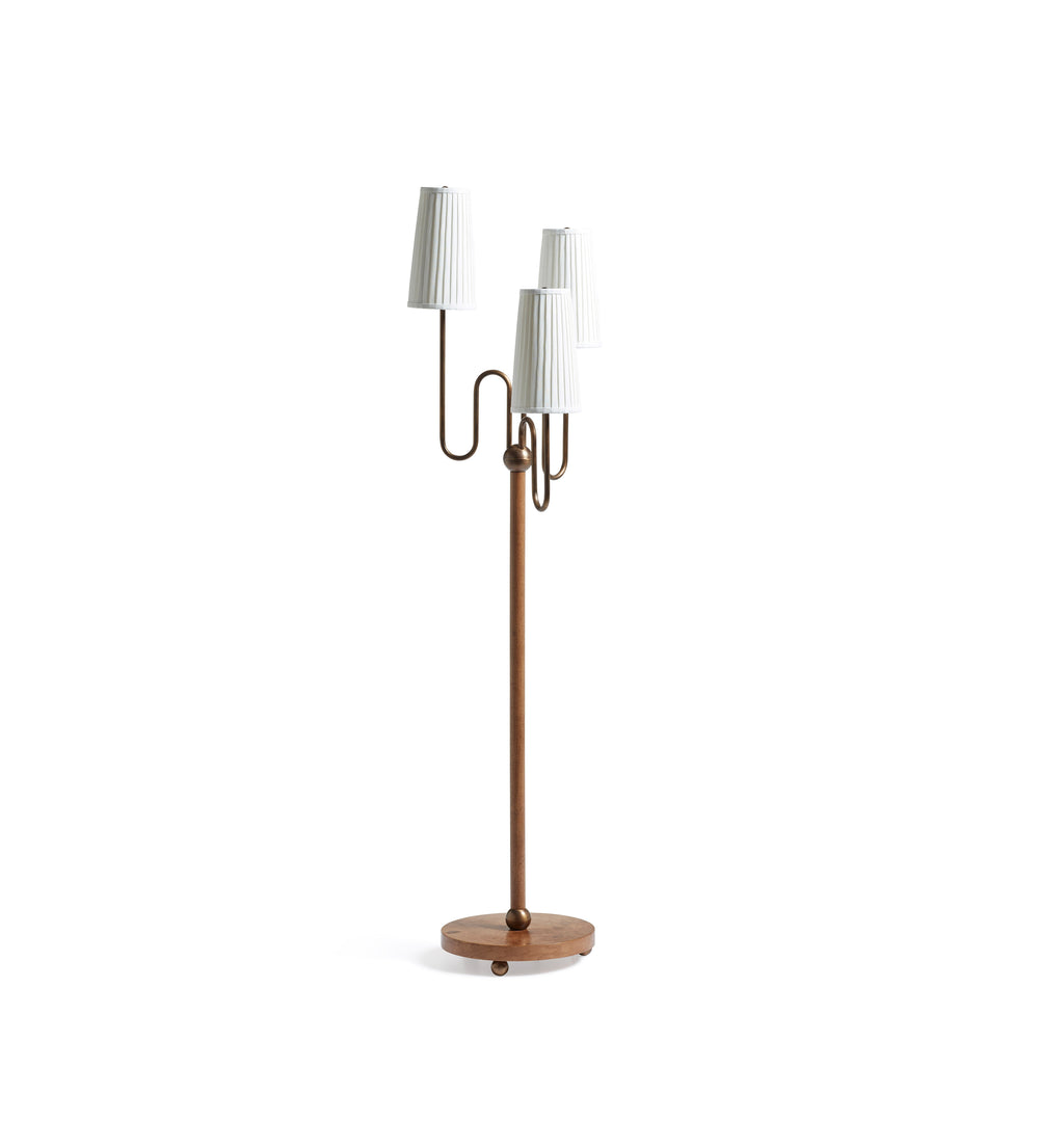 Lucas Floor Lamp - Warm Burl
