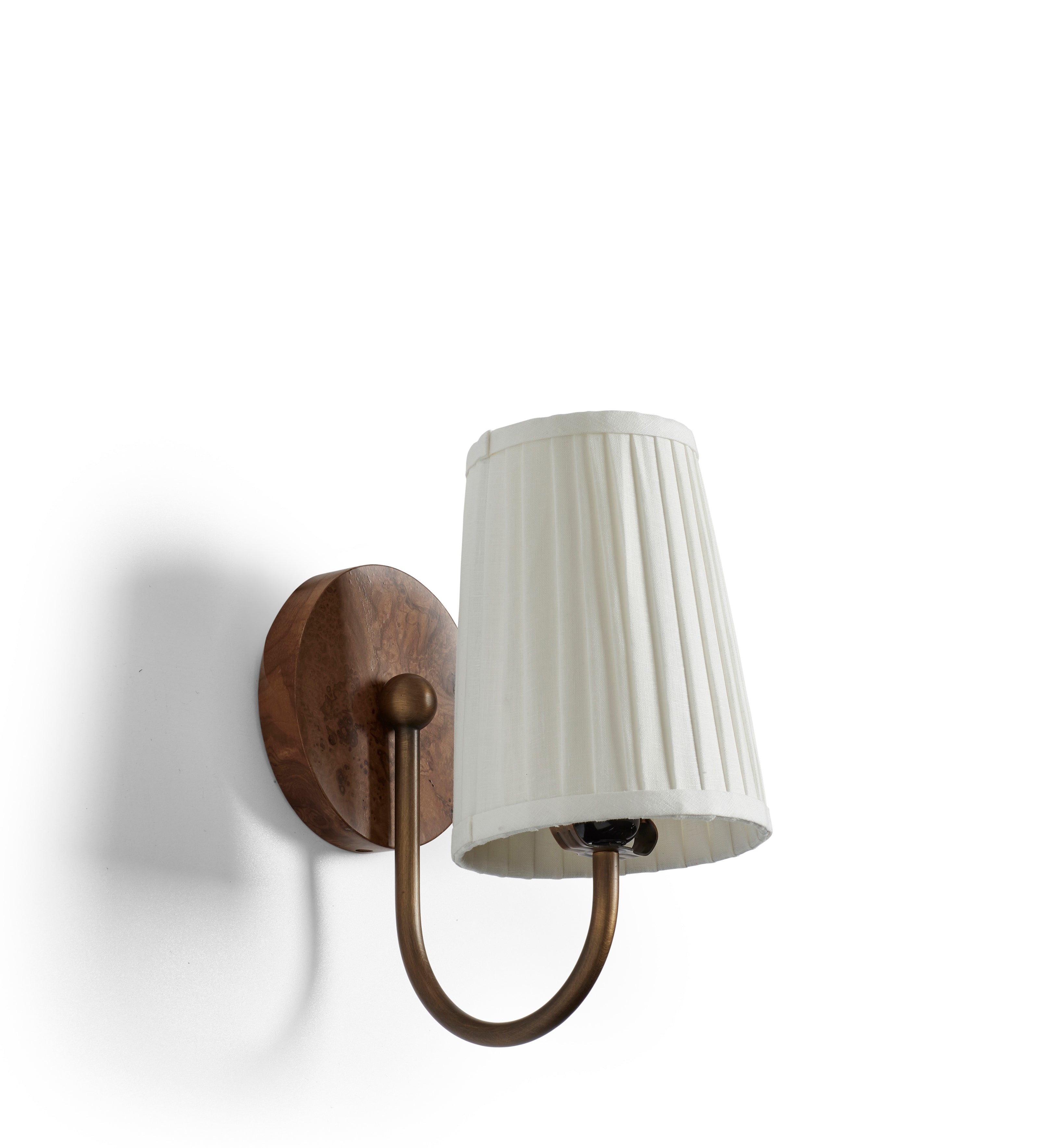 Lucas Wall Lamp with Shade - Warm Burl