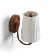 Lucas Wall Lamp with Shade - Warm Burl