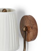 Lucas Wall Lamp with Shade - Warm Burl