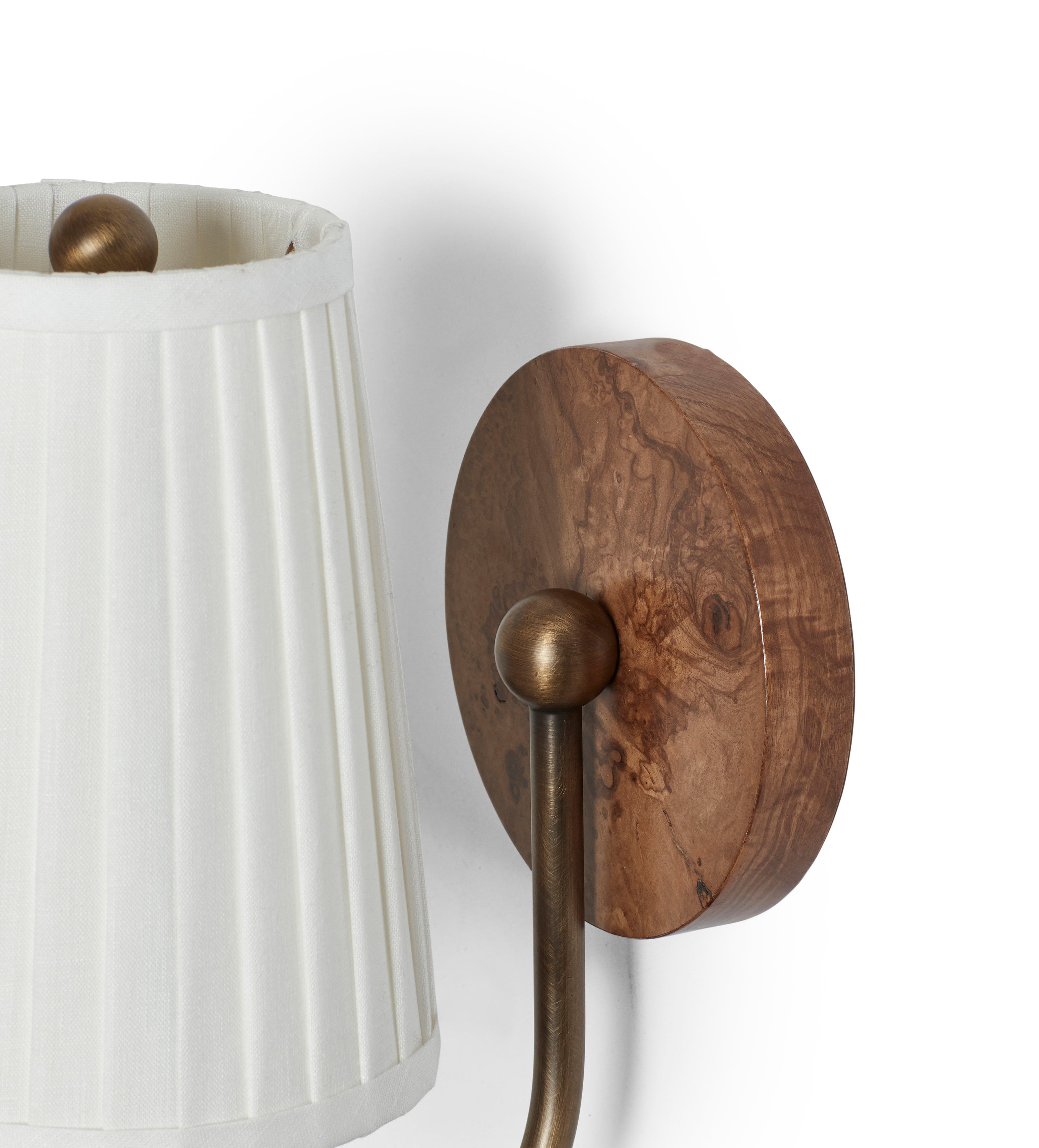 Lucas Wall Lamp with Shade - Warm Burl