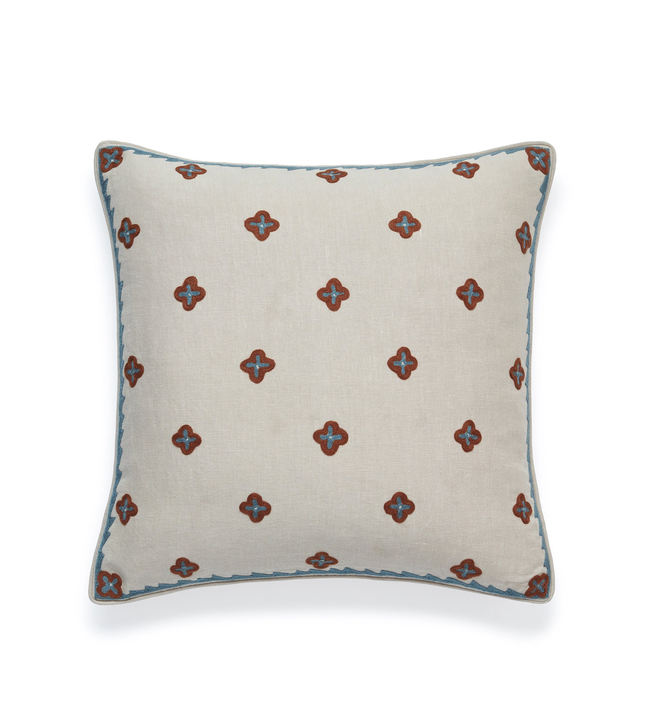Maeve Cushion Cover - Blood Orange/Blue