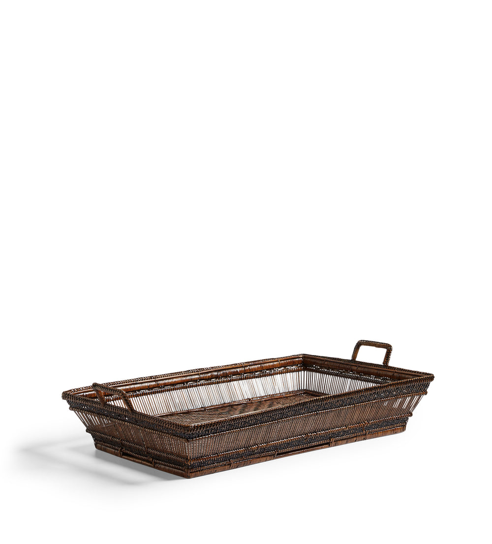 Mandalay Ottoman Tray - Antique Brown
