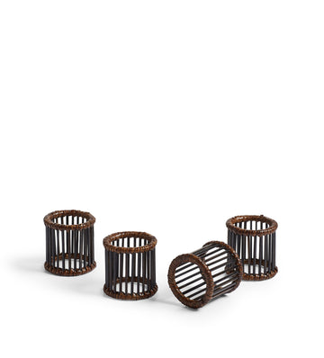 Mandalay Napkin Rings - Set of Four - Antique Brown