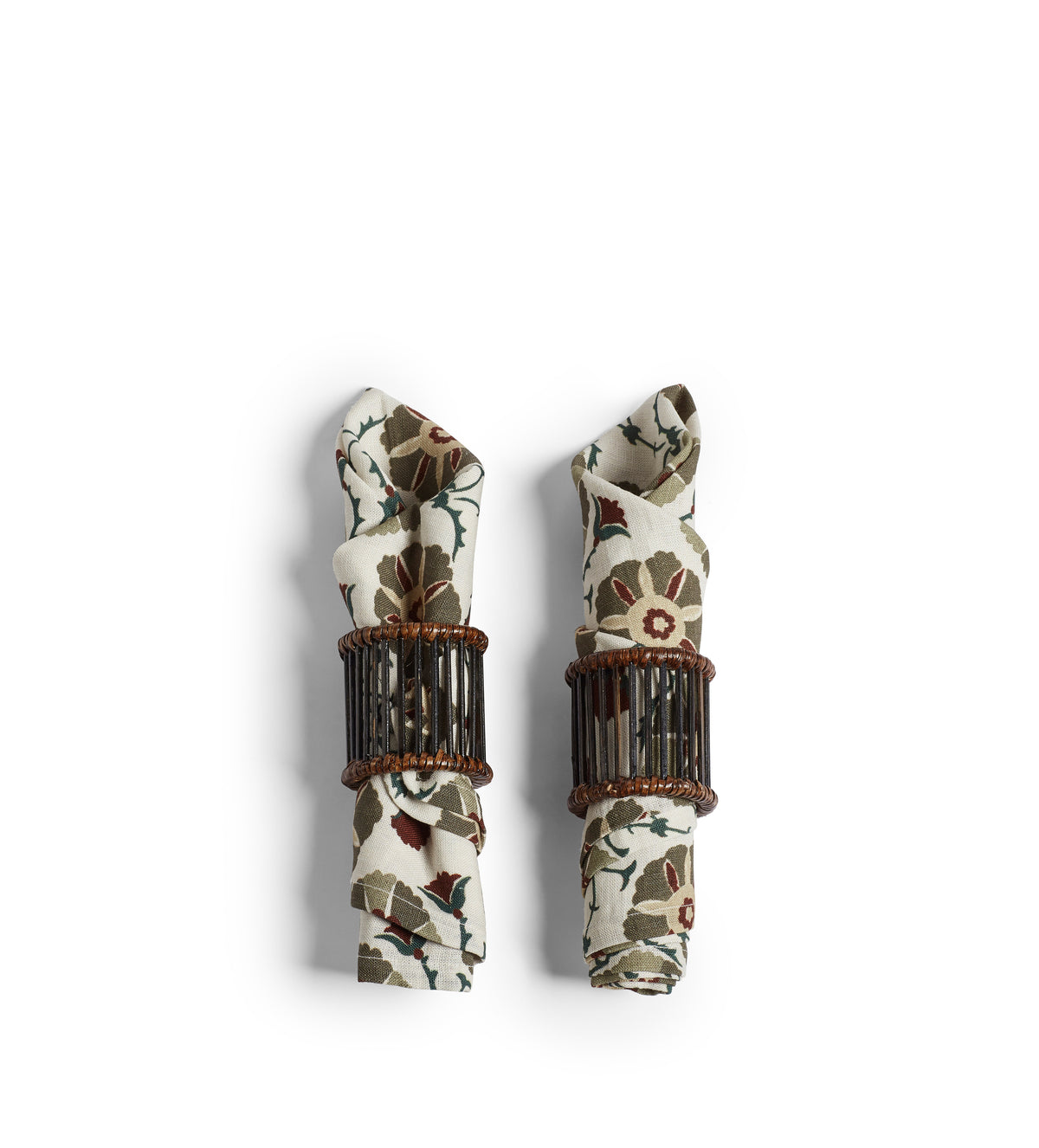 Mandalay Napkin Rings - Set of Four - Antique Brown