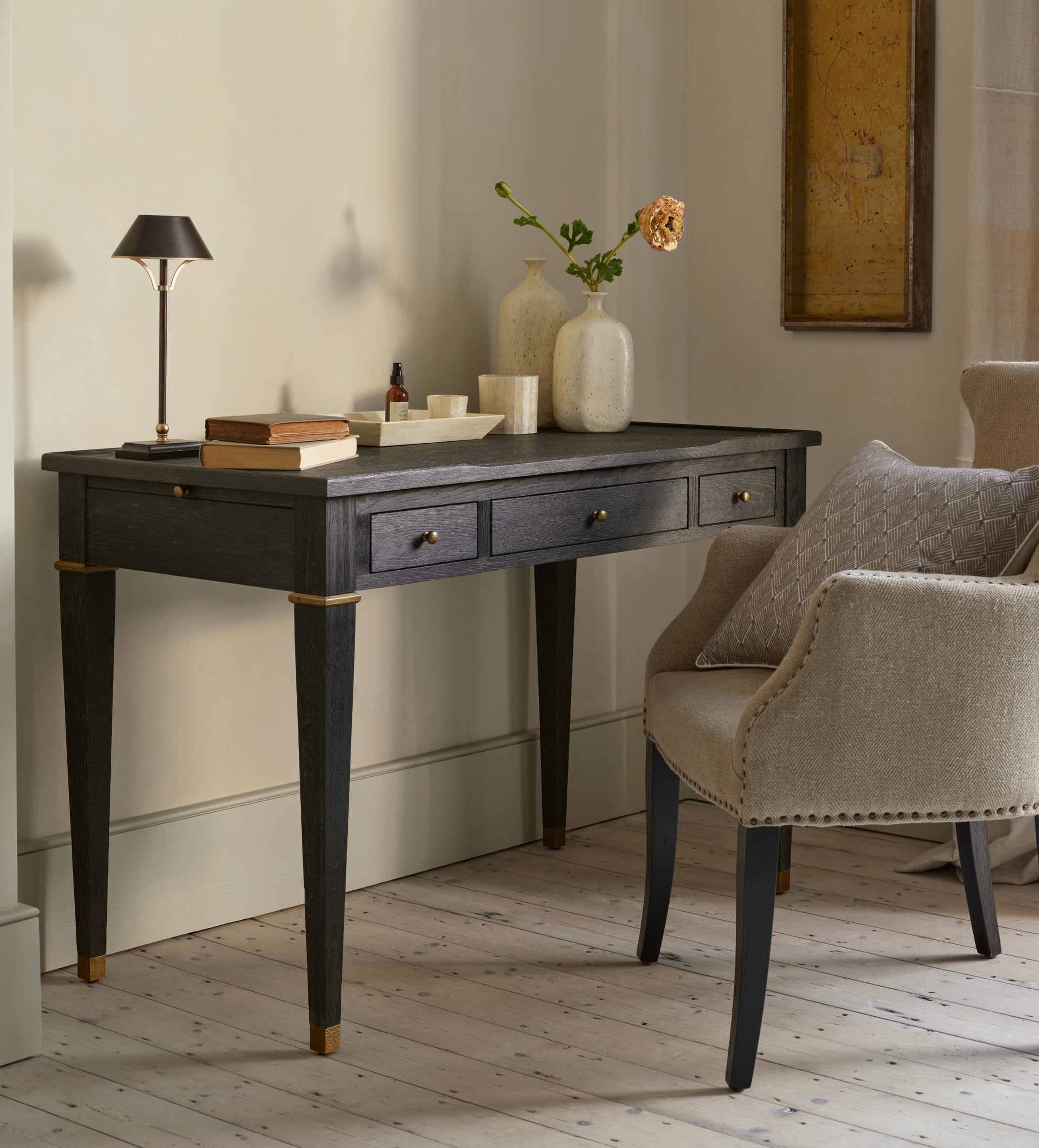 Maplehurst Desk - Ebonised Oak