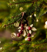 Marble Winter Berry Decorations and Card Holders Pair - Multi